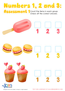 Number Stories One More – Assessment 2 Worksheet: Free Coloring Page